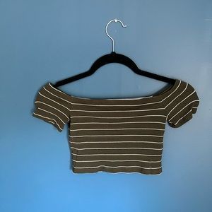 Cropped off the shoulder top